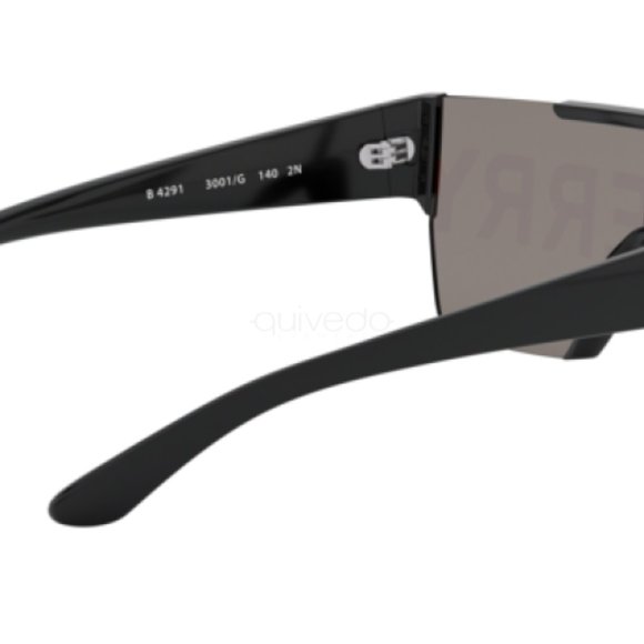 NEW BURBERRY BE4291 3001/H BLACK GREY LENS LOGO AUTHENTIC SUNGLASSES 38-18 - Picture 5 of 7